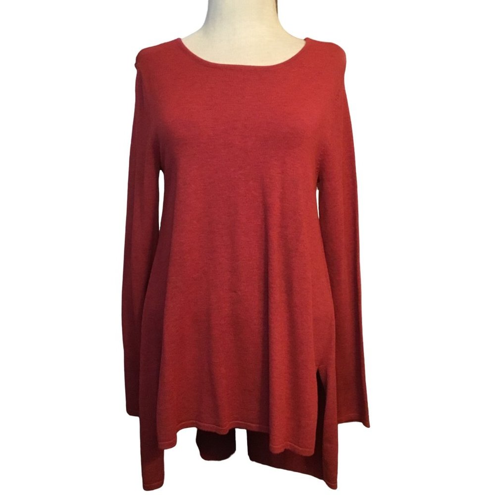 Chelsea & Theodore Tunic Knit Long Sleeve Crew Neck Sweater Ladies Size Small
